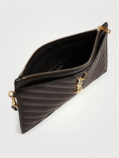 ysl monogram clutch insert|authentic YSL handbag clutch.